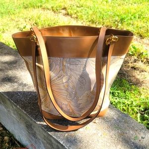 Vintage Salvatore Ferragamo canvas bucket bag